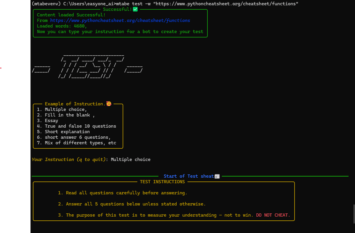 Mtabe CLI preview